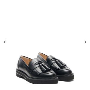 Stuart Weitzman Black Leather Loafers